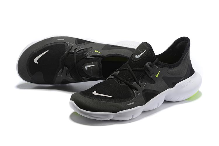 2020 Men Nike Free 5.0 Black White Running Shoes